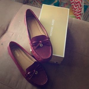 Michael Kors loafers in beautiful Mulberry color.